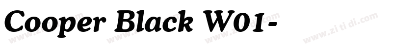 Cooper Black W01字体转换